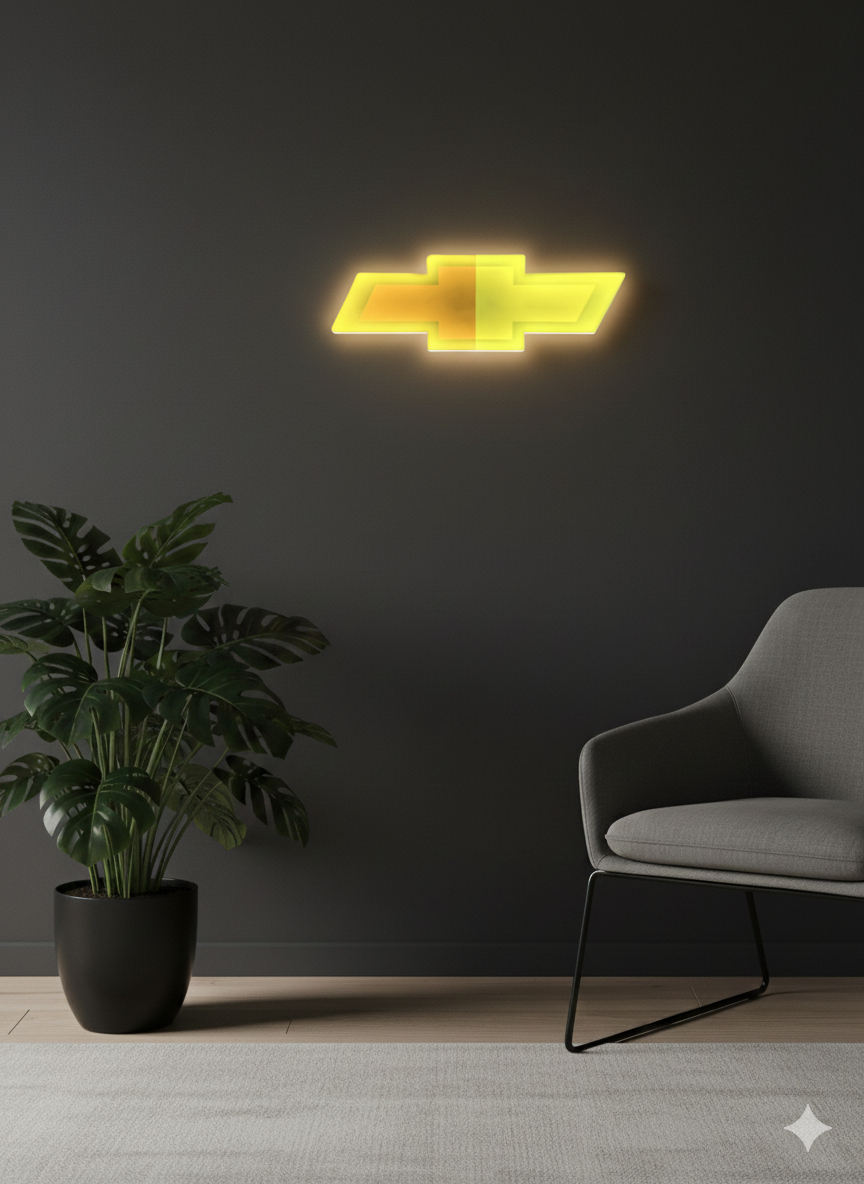 Chevrolet LED Lampe – Wandlampe Gelb Leuchtend