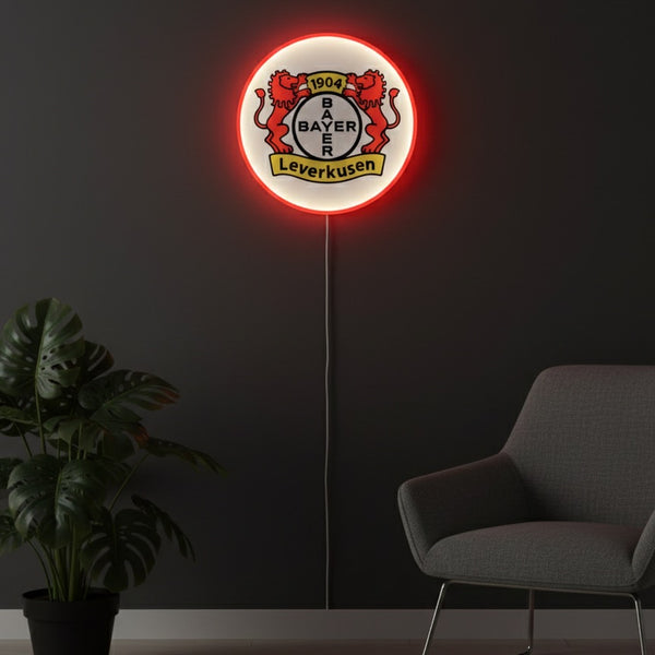 Bayer 04 Leverkusen LED Lampe Rund