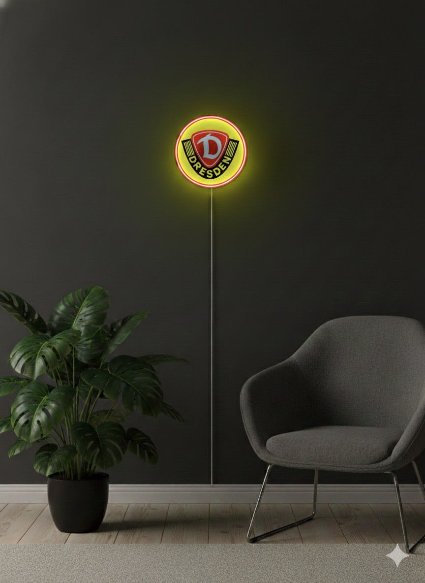 SG Dynamo Dresden LED Lampe rund