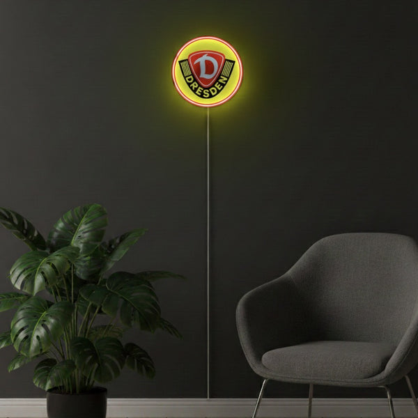SG Dynamo Dresden LED Lampe rund