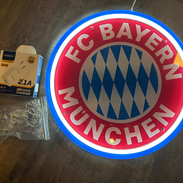 FC Bayern München LED Lampe Plexiglas