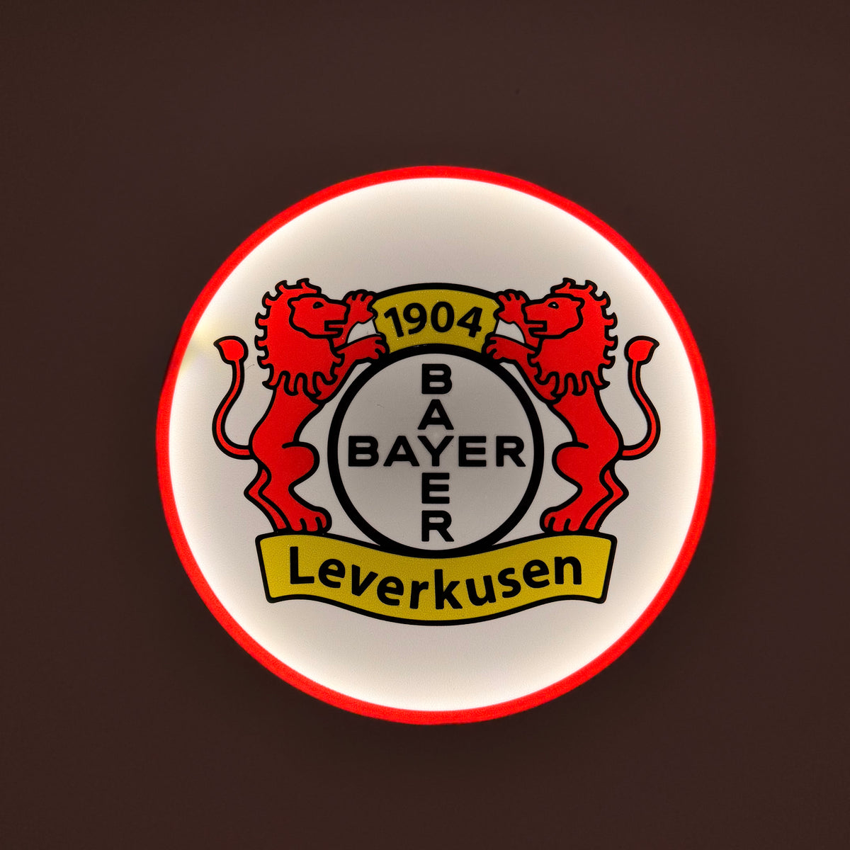 Bayer 04 Leverkusen LED Lampe Rund
