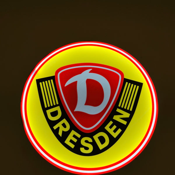 SG Dynamo Dresden LED Lampe rund