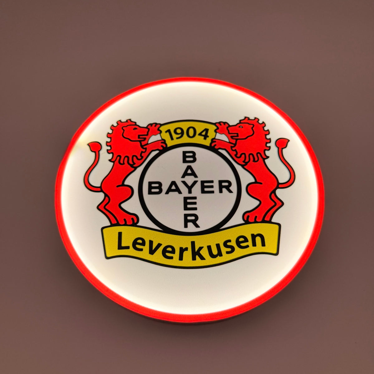 Bayer 04 Leverkusen LED Lampe Rund
