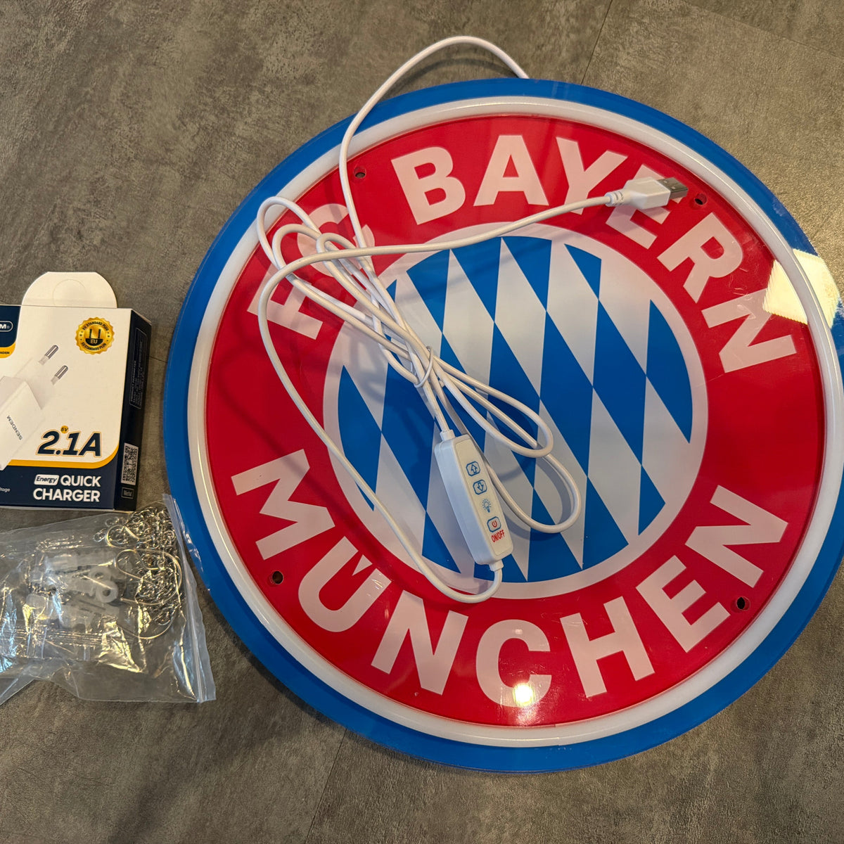 FC Bayern München LED Lampe Plexiglas