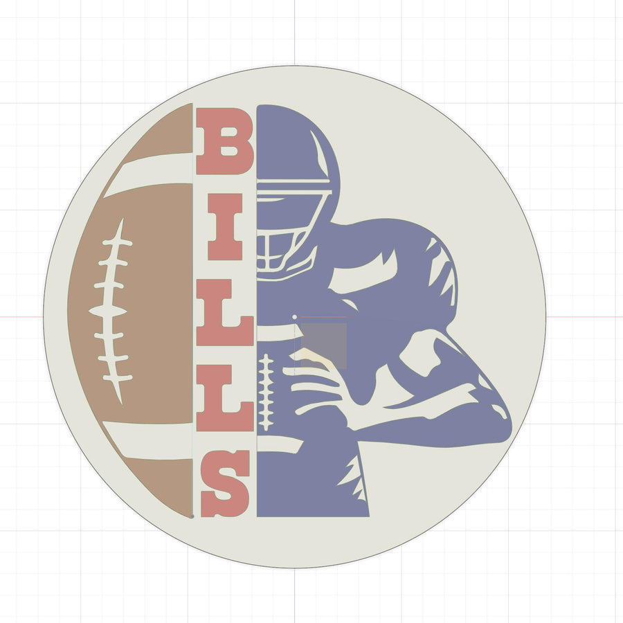 Football-LED-Lampe im Bills-Stil