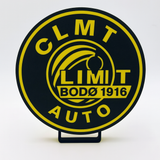 „Bodø/Glimt LED Lampe mit hellem gelbem Vereinslogo auf Acrylplatte“