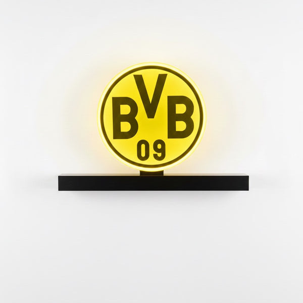 LED-Lampe im Borussia-Dortmund-Design mit modernem gelbem Licht