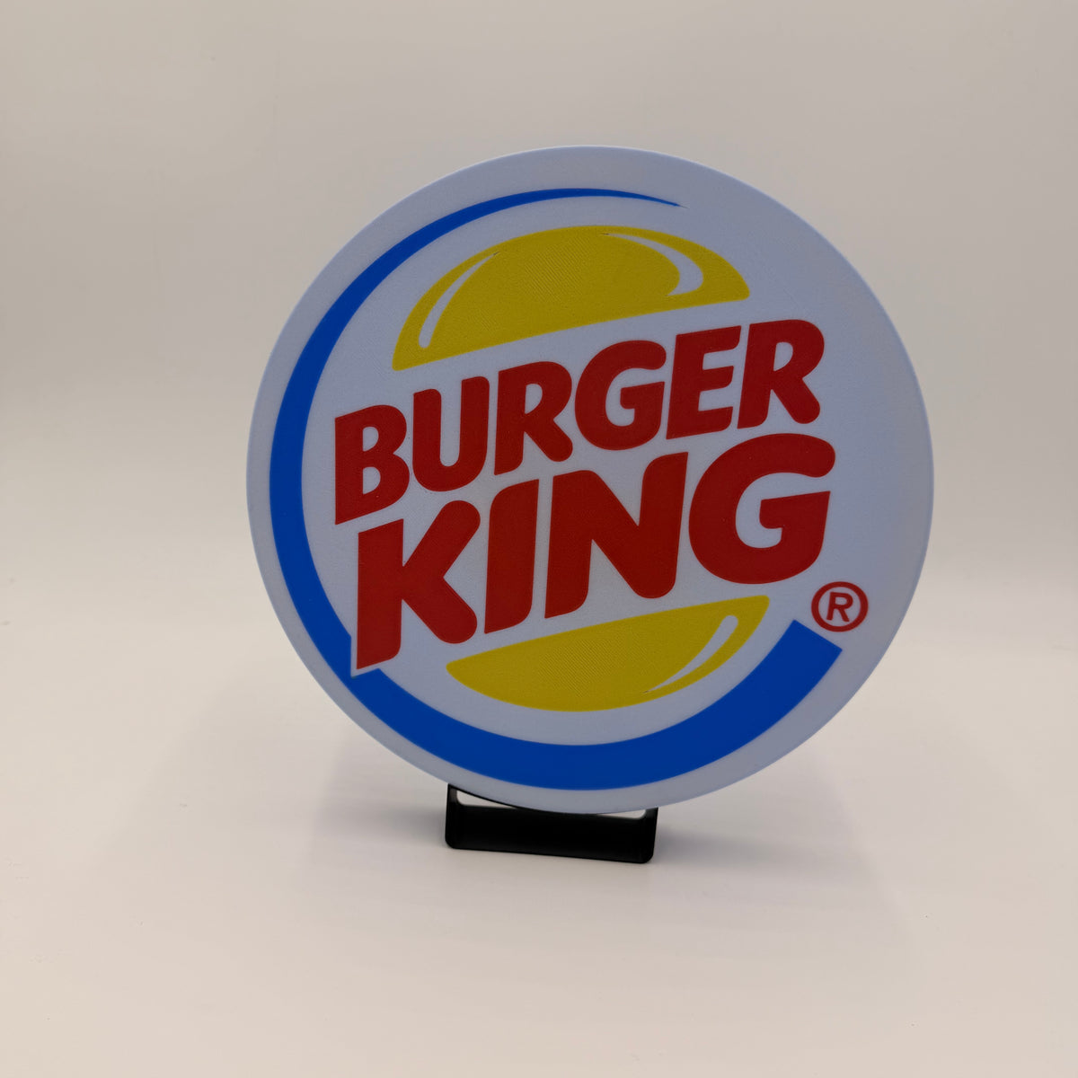 Burger King LED-Lampe rund, 33 cm Größe, beleuchtetes Logo