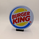 Burger King LED-Lampe rund, 33 cm Größe, beleuchtetes Logo