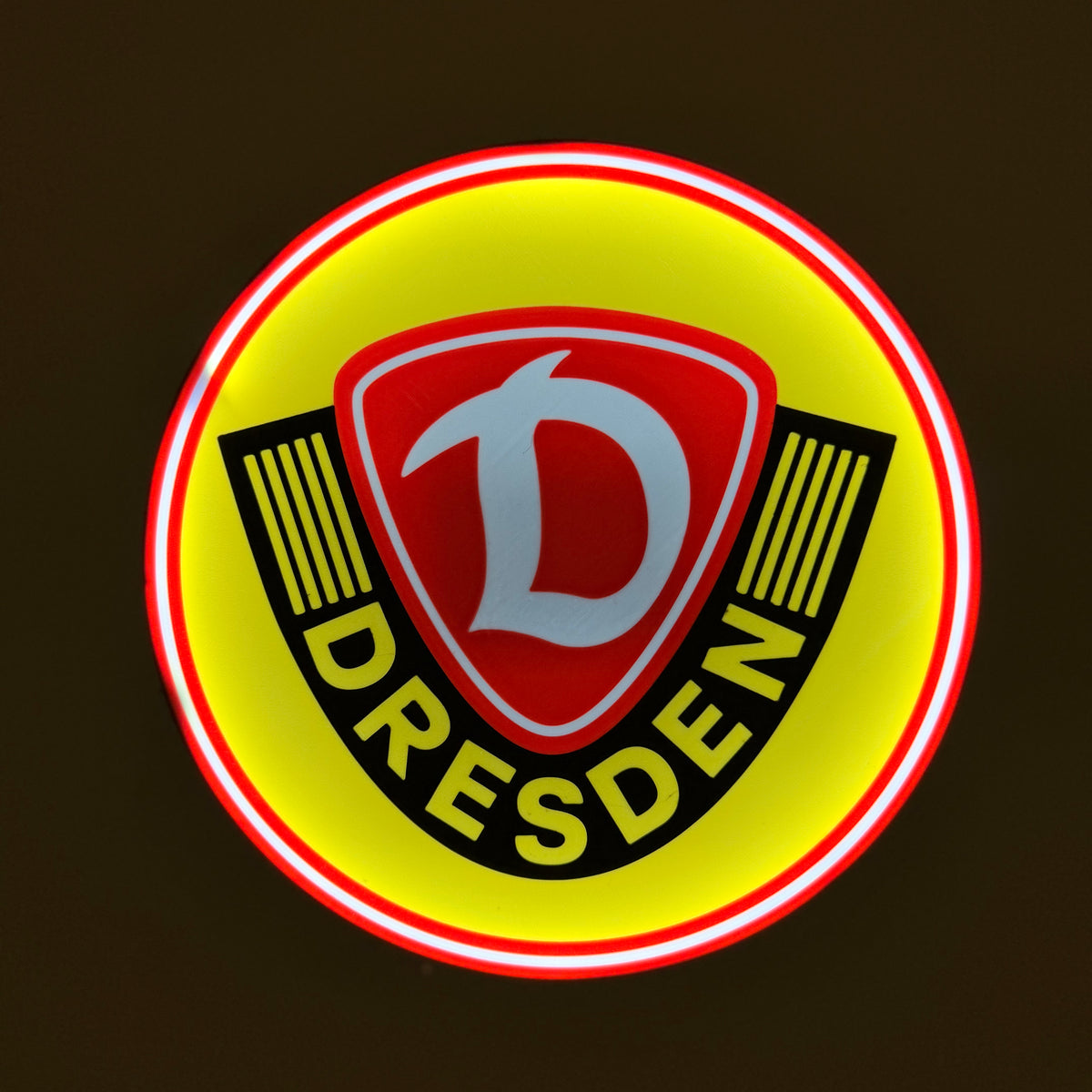 SG Dynamo Dresden LED Lampe rund