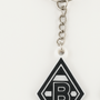 Nahaufnahme des Borussia Mönchengladbach Schlüsselanhängers mit feiner 3D-Druckstruktur und Metallkette