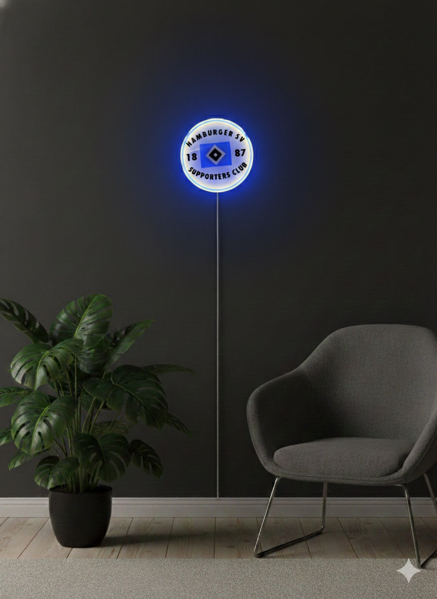 Hamburger SV LED Lampe rund