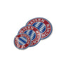 FC Bayern München Sticker mit Peel-Off-Rand in drei Größen (5 cm, 10 cm, 15 cm) auf hellem Hintergrund