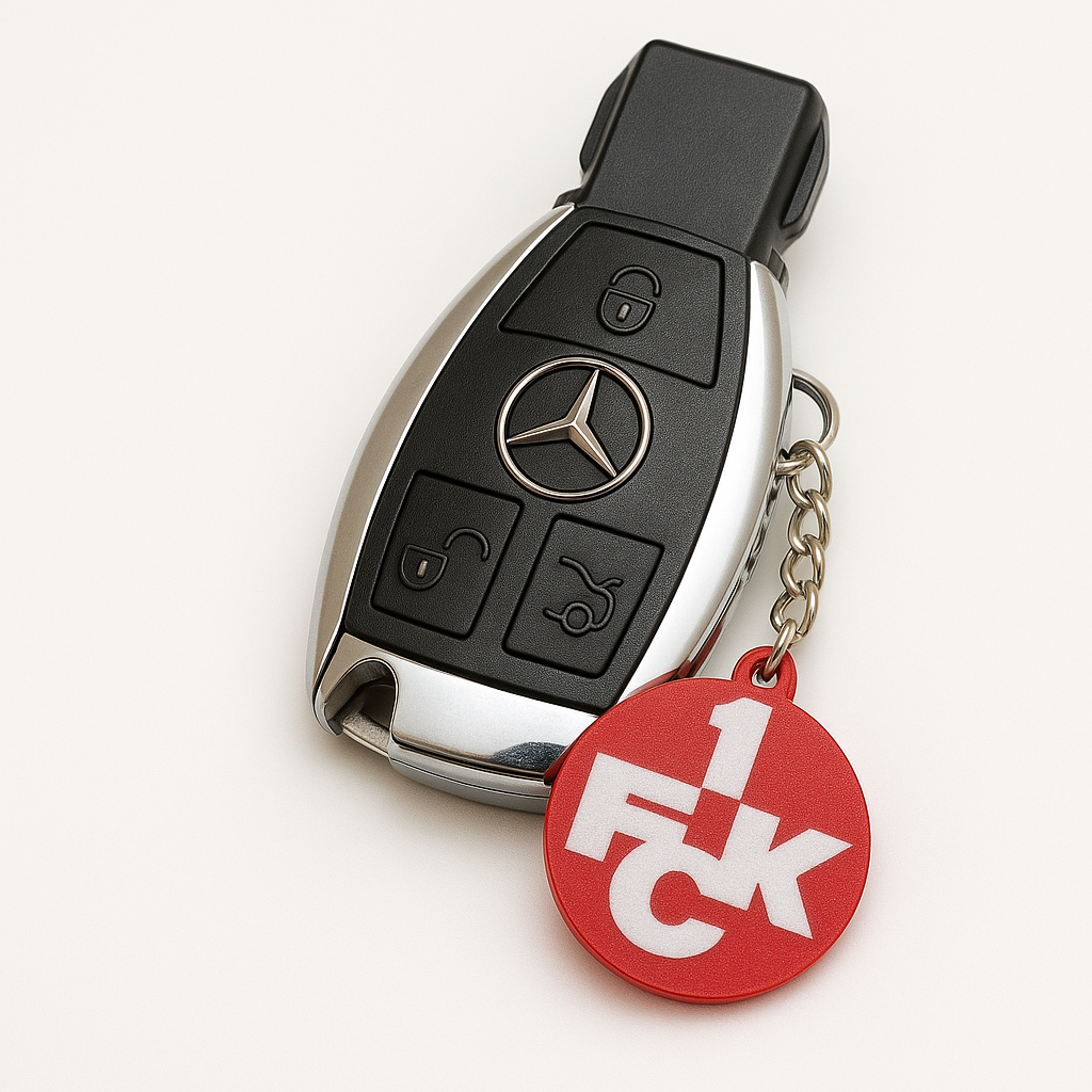 3D-gedruckter 1. FC Kaiserslautern Schlüsselanhänger als Geschenkidee