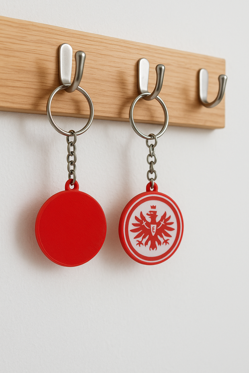 3D-gedruckter Eintracht Frankfurt Schlüsselanhänger