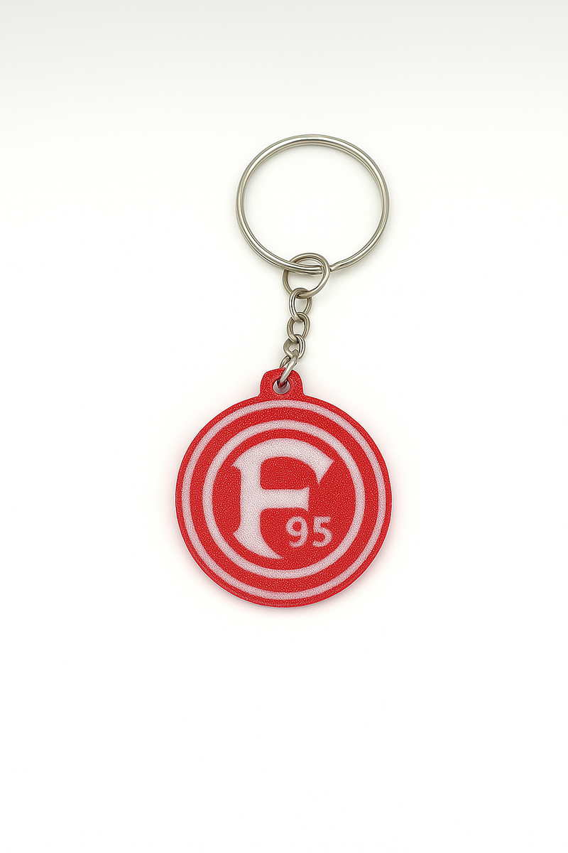 D-gedruckter Fortuna Düsseldorf Schlüsselanhänger als Geschenkidee