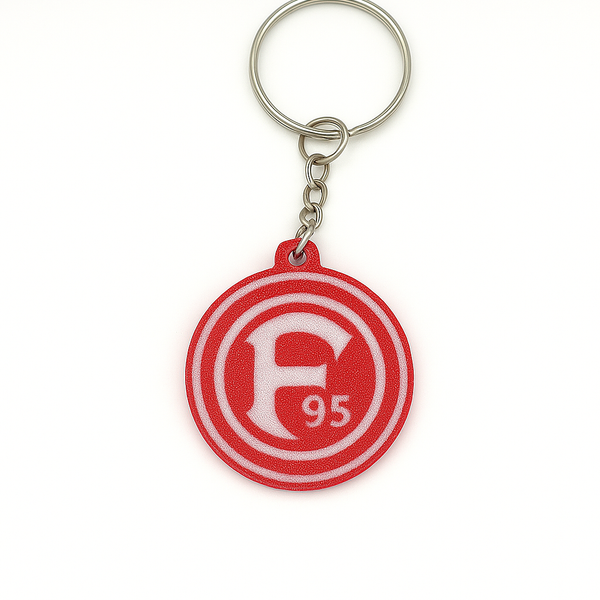D-gedruckter Fortuna Düsseldorf Schlüsselanhänger als Geschenkidee
