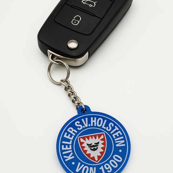 3D-gedruckter Holstein Kiel Schlüsselanhänger als Geschenkidee für Fans .Perfektes Fan-Geschenk, handgefertigt aus PLA und mit Liebe zum Detail produziert