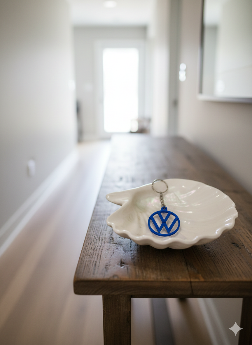 Volkswagen Schlüsselanhänger im präzisen 3D-Druck