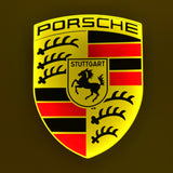 LED-Lampe im Porsche-Design, stilisierte Silhouette eines Sportwagens