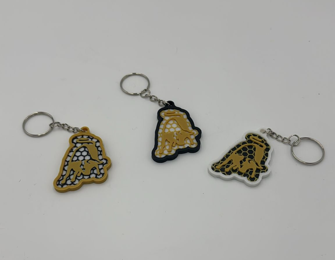 Lamborghini Bulle Schlüsselanhänger in Schwarz aus PLA 3D-Druck au