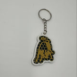 Drei Lamborghini Bulle Schlüsselanhänger in Schwarz, Gold und Weiß