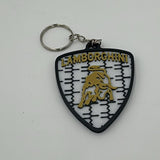 Lamborghini Bulle Dekofigur vor einem Buch oder Regal platziert, edles Design für Sportwagenliebhaber