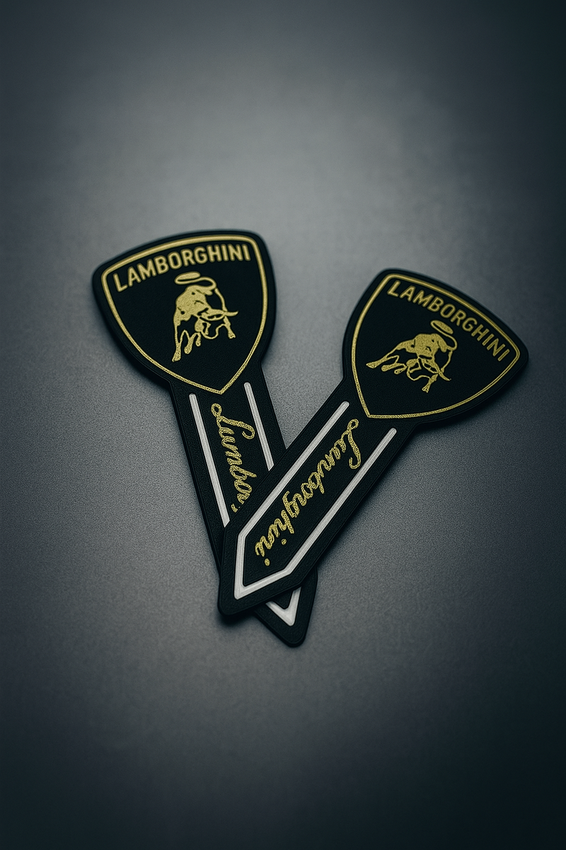 Handgefertigtes Lesezeichen mit Lamborghini-Motiv, perfekt für Leseratten und Auto-Liebhaber