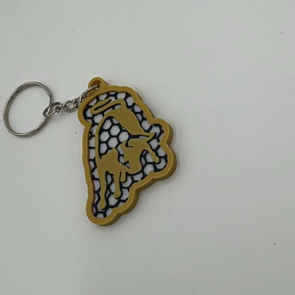 Minimalistischer weißer Schlüsselanhänger im Lamborghini-Design – perfekt für Liebhaber von klarer Ästhetik