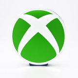 Xbox LED-Leuchtschild an der Wand, modernes Gaming-Design in Grün und Weiß
