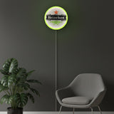 Runde Heineken LED-Lampe in 23 cm, 3D-gedrucktes Bier-Logo, Frontansicht