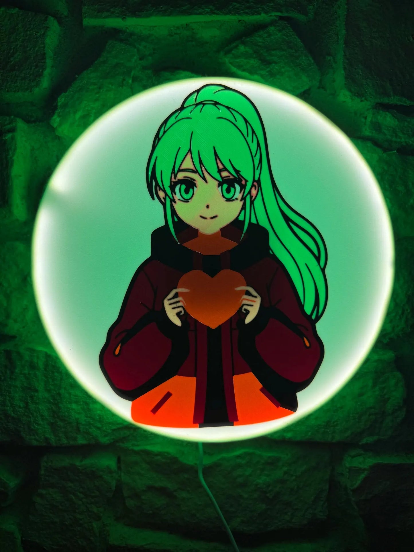 Manga Mit Herz LED Lampe