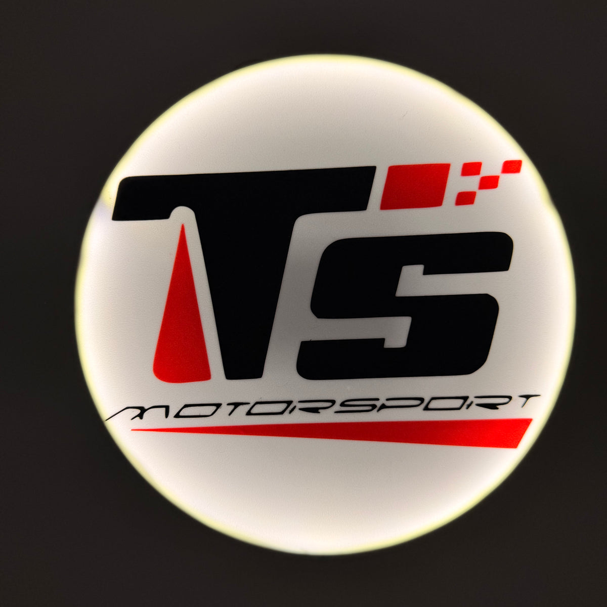 Detailaufnahme der 3D-Druck-Struktur der TS Motorsport Lampe