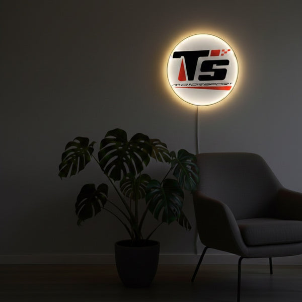 Runde TS Motorsport LED-Lampe in 23 cm, Frontansicht, 3D-gedruckt

2. Bildname: